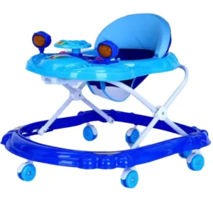 Adjustable Plastic Frame Baby Walkers with Musical Toys Educational Walkers for Boys and Girls