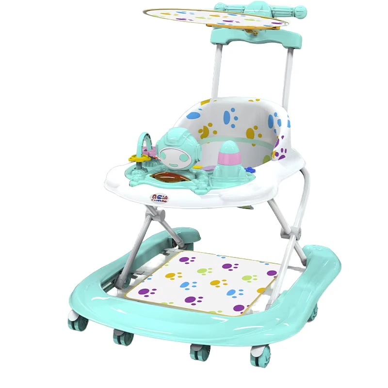 Adjustable Plastic Frame Walker for Babies Music Enabled Baby Swivel Wheel Tricycle Stroller