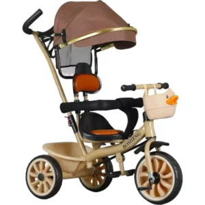 Adjustable Push Handle Kids Trike Children Triciclo Baby Walking Tricycle Baby Tricycle with Light and Music