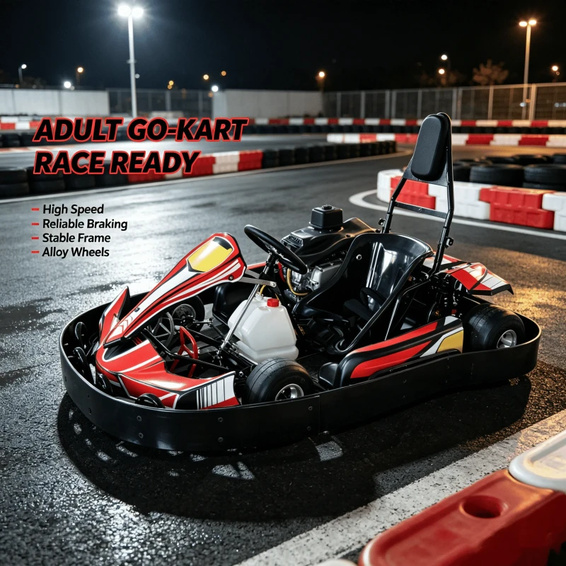 Adult Amusement Park Go Kart Racing Petrol Karting Gasoline Powered Different Material Applied Kart