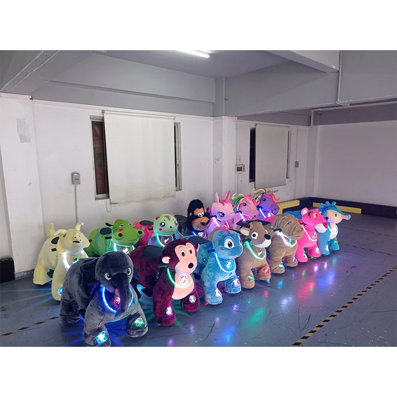 Adult Battery Operated Stuffy Animal Game with Coin System Amusement Ride Game Animal De Brinquedo De Passeio for Kids Unisex