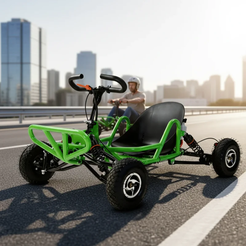 Adult Four Wheel Off Road Beach Kart Drift Pedal Gasoline Powered 2.2kW Chain Drive Playground Use Go Kart