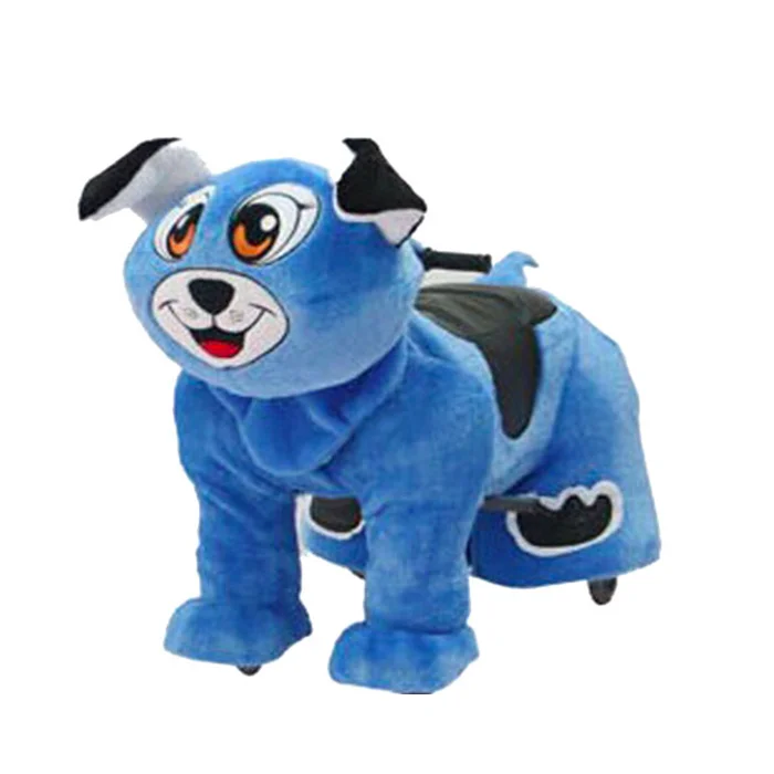 Adult Kids Stuffed Animals on Wheels Shopping Mall Plush Ride On Animal Toy Coin Operated