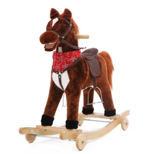 Adult New Fashion Mix color Plush Rocking Horse for Kids
