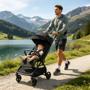 All Season Cabin Size Auto Folding Reclining Trolley Kids Infant Toddler Pushchair Carriage Newborn Travel Pram Baby Stroller