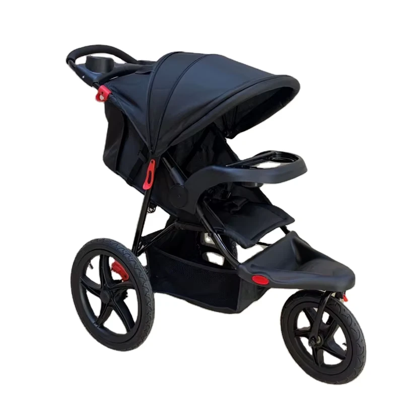 All Terrain 3 Wheels Baby Jogger Adjustable Baby Stroller Travel System Lightweight Baby Jogging Stroller
