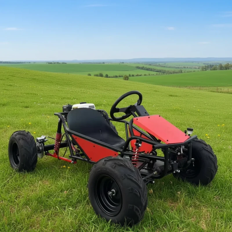 All Terrain Off Road Kart for Mountains Beaches and Grasslands 212cc Four Stroke 7.5 HP Adult Gas Powered Four Wheel Drift Kart