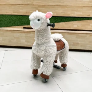 Alpaca Animal Kids Walking Toy Mechanical Riding Horse Toys Ride-On Toys