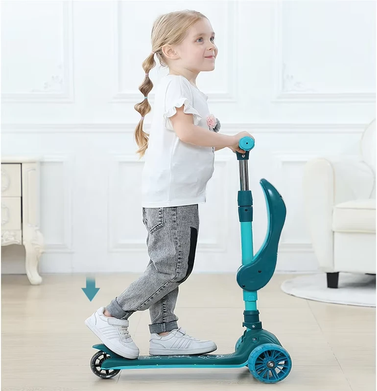 Aluminum Alloy Baby Kids Kick Scooter Three Wheels