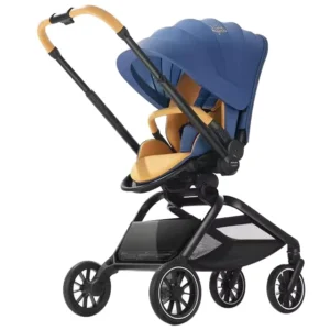 Aluminum Alloy Lightweight Foldable Royal Blue 4 Wheel Baby Stroller for 0 3 Years Multi Function Car Seat Walker
