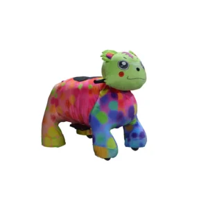 Amusement Animal Ride-On Motorized Plush Car for Children 12V Battery CE Certified Indoor Use