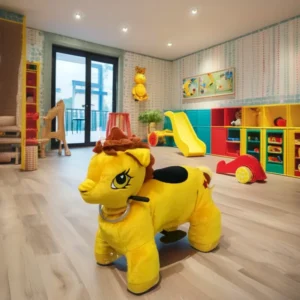 Amusement Animal Ride with Kids Plastic Fence Animal Ride Car for Indoor and Outdoor Park