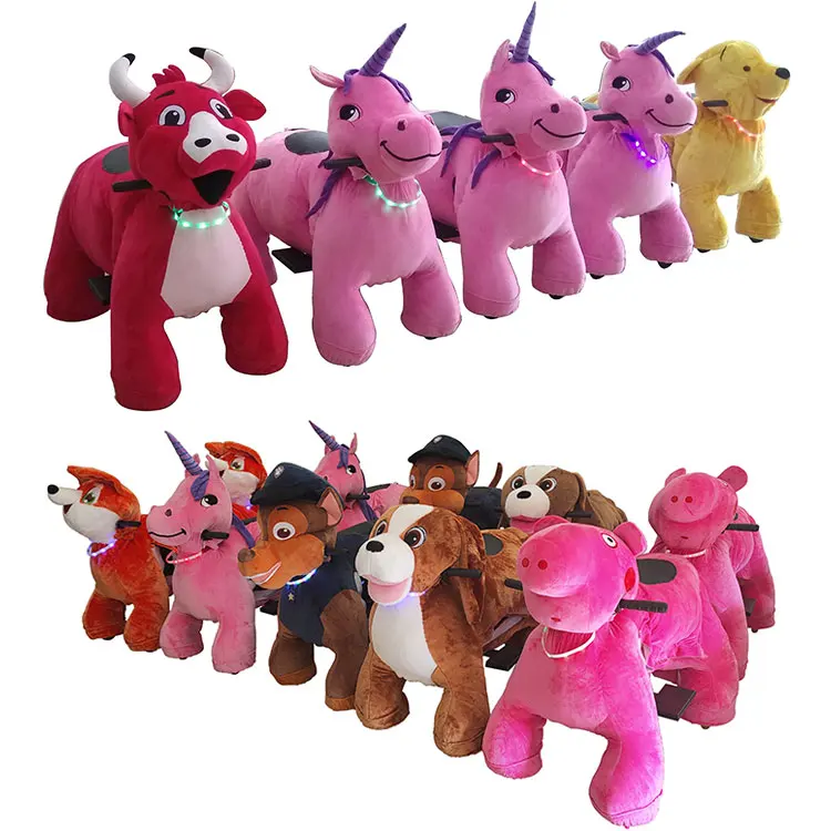 Amusement Electric Plush Animal Ride Battery Powered Walking Ride for Mall