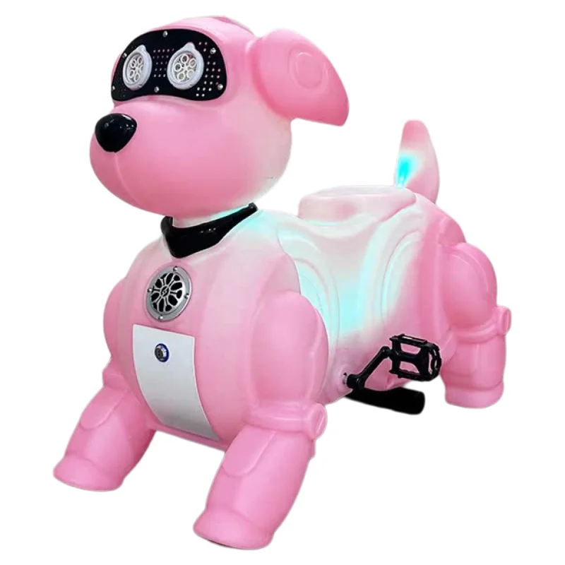 Amusement Electronic Shared Bubble Dog Shopping Mall Coin Operated Kiddy Ride Machine Square Park Interactive Ride on Toy Animal