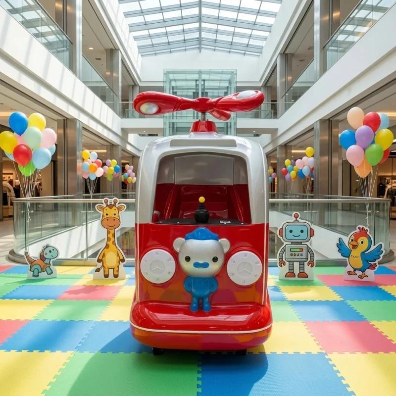 Amusement Park Arcade Machine Coin Operated Children's Electric Car Rides Fiberglass