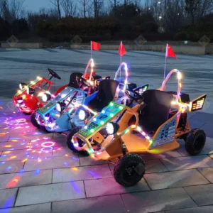 Amusement Park Backyard Outdoor Ride on Toy Kids Electric Bumper Car with LED Lights