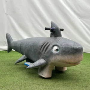 Amusement Park Custom Shark Model Dinosaur Baby Animal Dinosaur Electric Scooter Toys for Kids Adventure Parkfor Kids