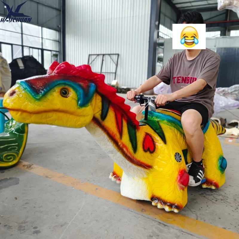 Amusement Park Ride on Dinosaur Electric Scooter Kids Electrical Dinosaur Rideable Toy Car