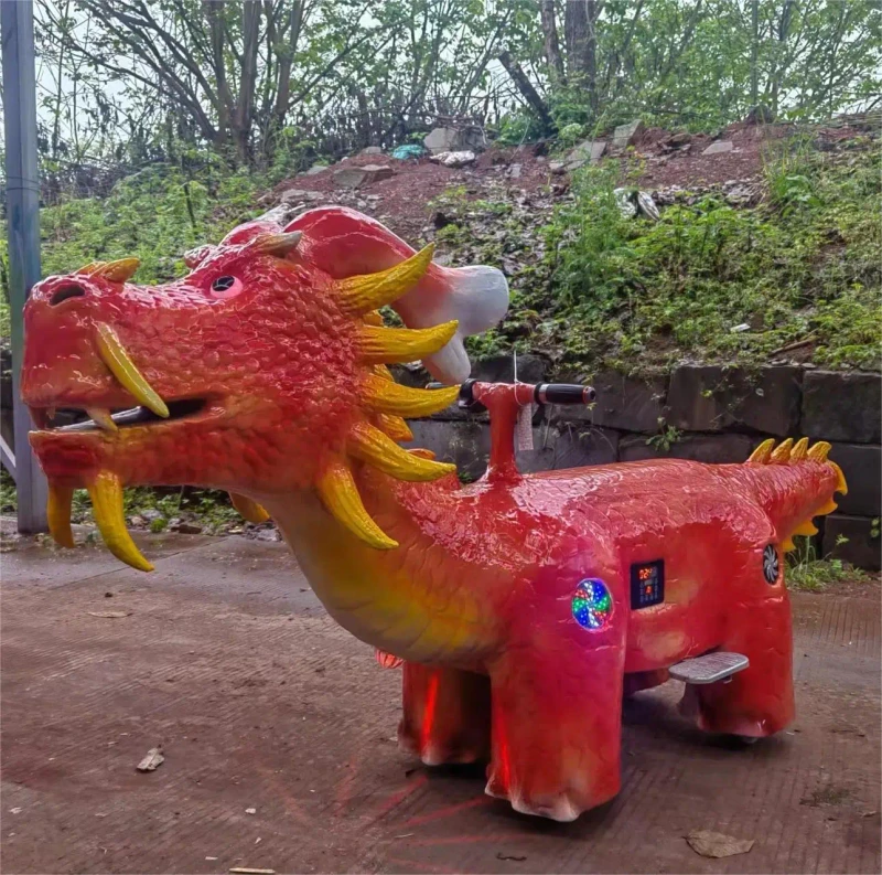 Amusement Park Rideable Animal Kids Ride on Dinosaur