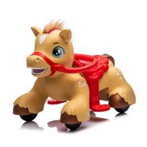 Animal Horse Shape With Fur Electric Ride on Car for Child 6V Cute Design Kids Car