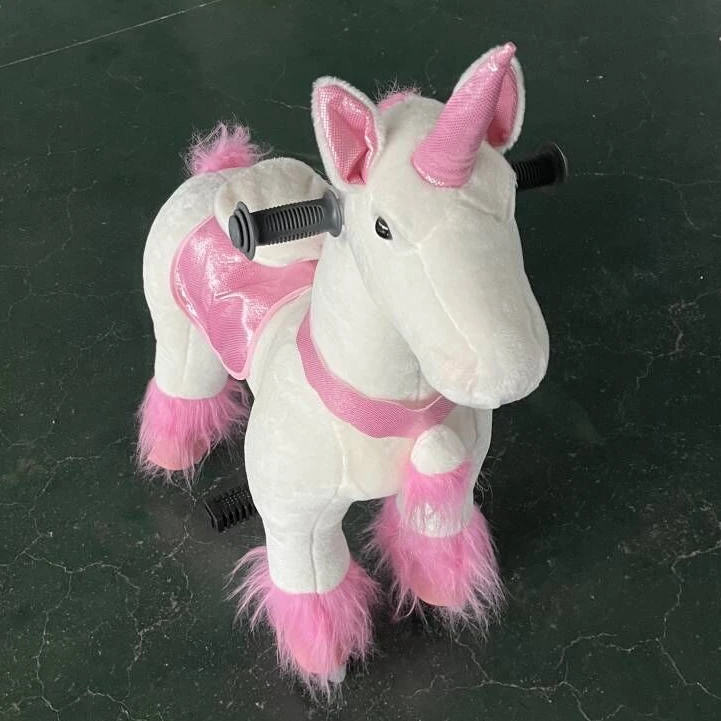 Animal Ride Life Size Mechanical Horse Toy Horse on Wheels for Kids