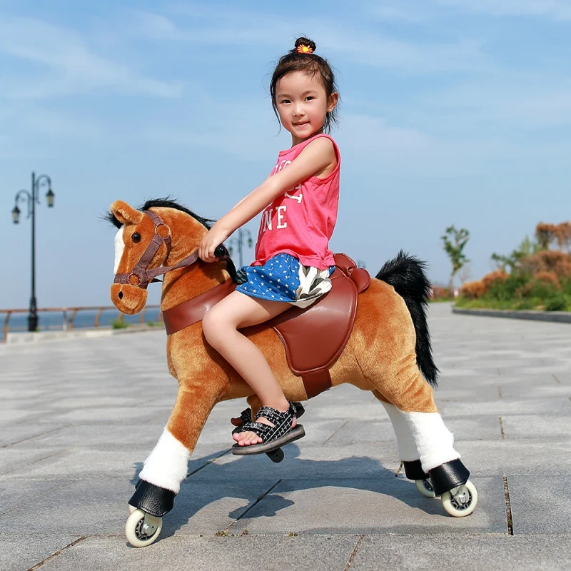 Animal Ride Walking Toy Riding Horse on Wheels for Kid and Adult