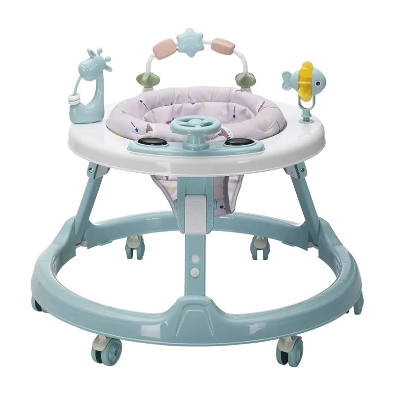 Anti O Leg Multi Function Anti Rollover Plastic Baby Walker for Boys Girls Foldable Design Push Toy