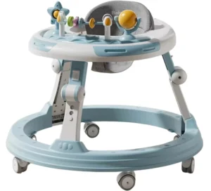 Anti-Slippery Anti-Rollover Educational Foldable Portable Toddler Mobile Baby Walker with Plastic Frame