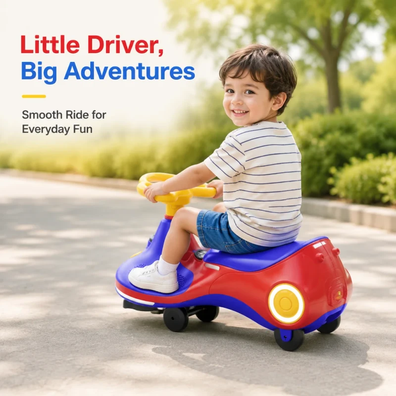 Anti-rollover Swing Car Silent PU Wheel Toddler Twist Ride On Car Durable Plastic Twist Slide Car