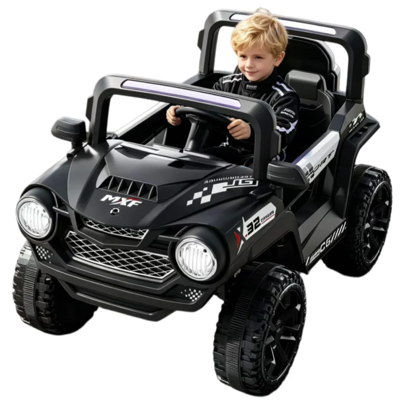 Anti-slip Wheel Music Electric Plastic Ride On Toy Car for 5-7 Years Old Kids 4x4 with 2.4G Remote