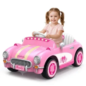 Antique Style Sports Car Remote Control Battery Powered Ride on Toy with Lighting Music for Kids 2 4 Years