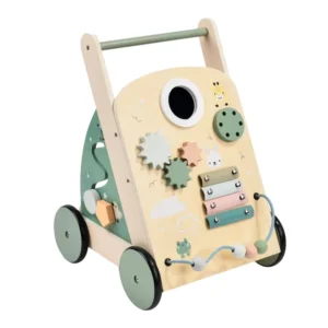 Asweets Baby Walker for Kids Blue Animal Green Wood Toddler Toys Strollers Activity Walkers for Babies