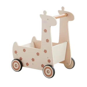 Asweets Wooden Storage Toy Walker for Baby Girls Pink Push Walkers Activity Stroller 3 in 1