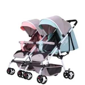 Atibei Twin Baby Stroller Detachable Can Sit and Lie Down Shockproof Folding Small 20KG Load Capacity