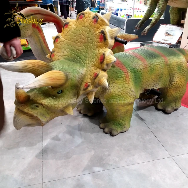 Attractive Electric Coin Operated Triceratops Animal Dinosaur Shape Rides