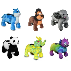 Attractive Ride Game with Music and LED Lights for Indoor Kids Toys Stuffed Animals Game for Fun