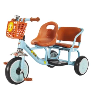 BAB WAY Children’s Twin Baby Outdoor Plastic Toy Car Pedal Ride On Push Tricycle Model TRY 9 Color Box for Kids