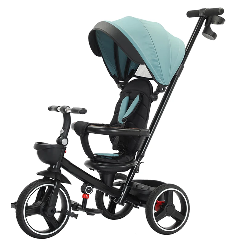 BAB WAY Multi-functional Kids Tricycle with Push Handle 3 in 1 Adjustable Baby Trike for 1-5Yand DDP