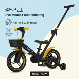 BEBELUX Plastic 3 in 1 Toddler Adjustable Lightweight Kids Bicycle Balance Trainer for Ages 2 6 Years