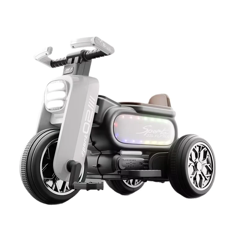 BL 601 Children's Electric Motorcycle Tricycle Plastic Rideable Remote Control Car for 2 4 Year Unisex Olds First Birthday