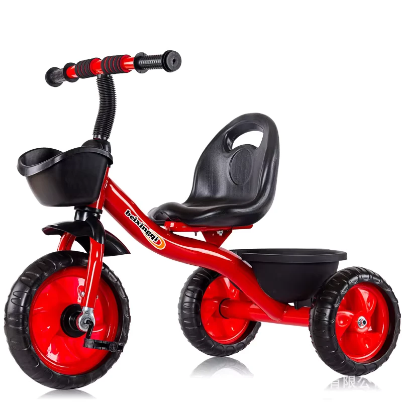 BN Children's Steel Tricycle 1 6 year old Baby Pedal Bike Large sized Lightweight Adjustable Red Riding Bike