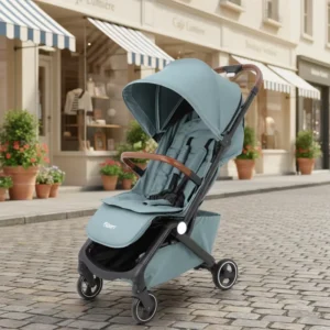 BS6020 One Hand Foldable Lightweight Aluminum Fabric Metal Cabin Size Airplane Baby Stroller 22kg Load Capacity 6 Months 3 Years