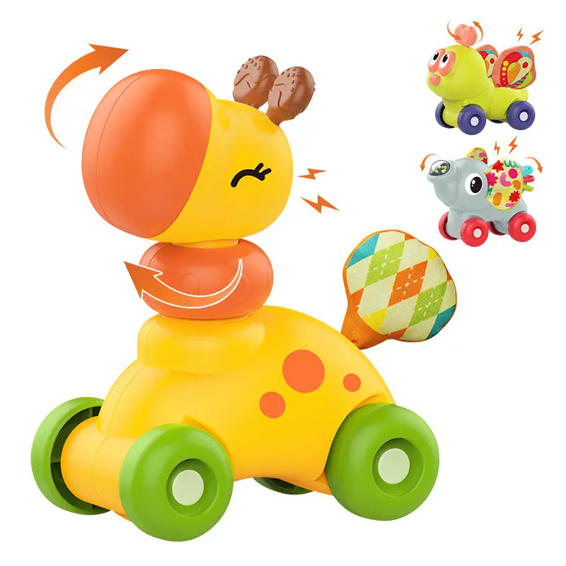 Baby Animal Push Car Toys 3 Styles Interactive Sensory Cars for Early Learning & Motor Skills