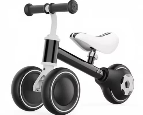 Baby Balance Bike Gift for 1-3 Year Old Girls & Boys No Pedal Adjustable Seat 3 Wheels Carbon Steel 6-inch Tires