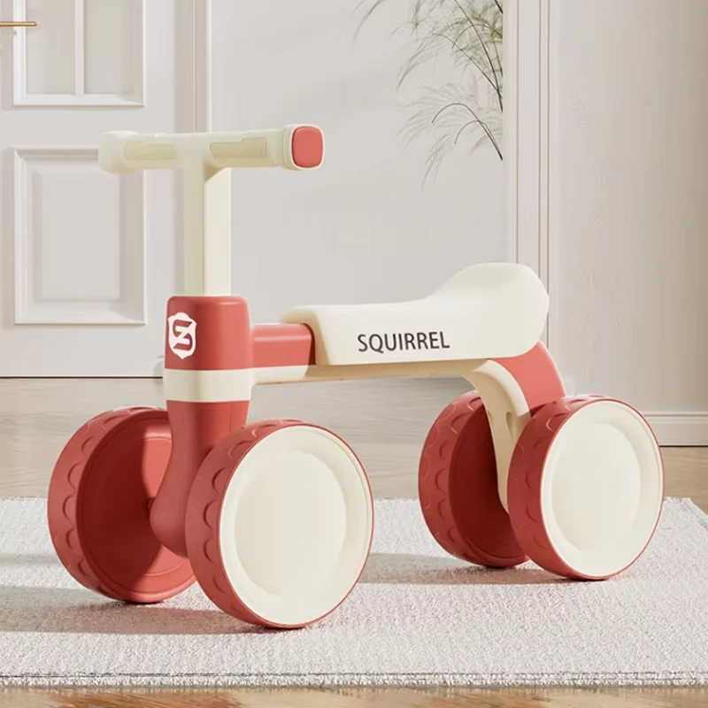 Baby Balance Bike Toddler Walker No Pedal 4 Wheels Infant First Bike for 1-3 Years Old Boys Girls Kids