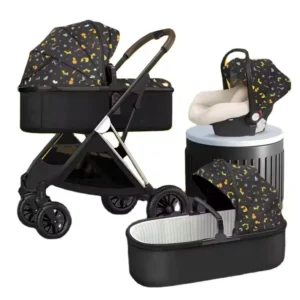 Baby Buggy Luxury Baby Stroller 3 in 1 with En1888 Baby Strollers OEM Customized Steel Stainless Frame Durable Carriage