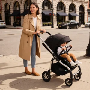 Baby Car Seat Stroller OEM 0 to 3 Years Foldable Aluminum Alloy Frame Polyester 20KG Load Capacity Model Tiger EN1888