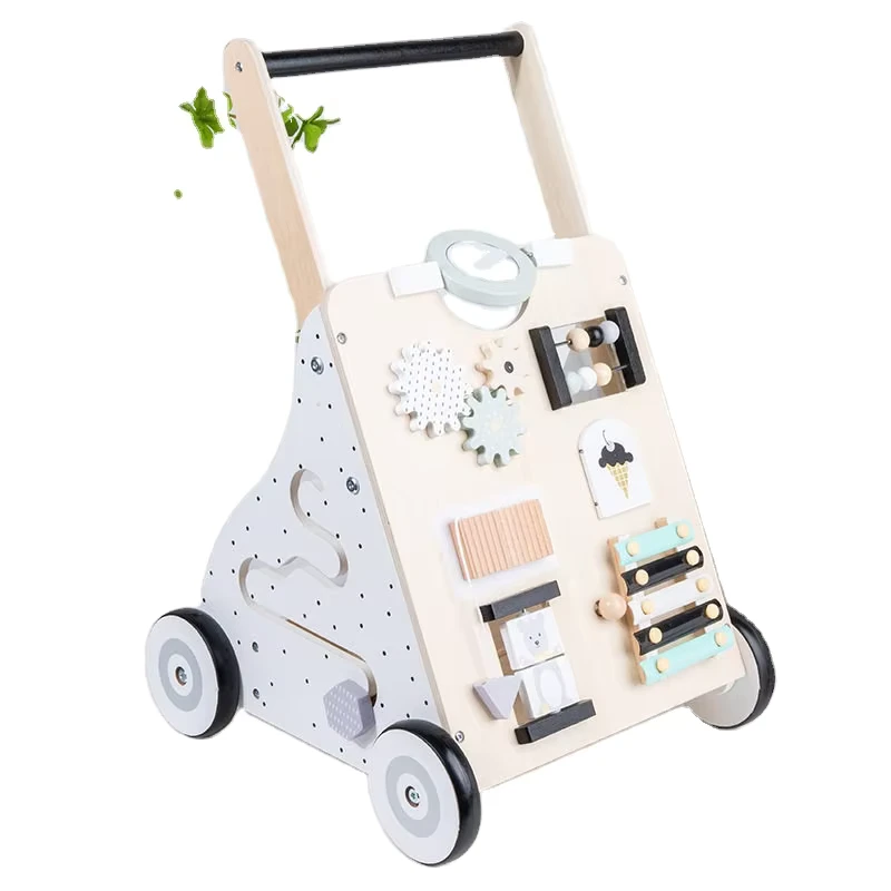 Baby Children 0 3 Years Old Walking Learning Walker Stroller Multifunctional Push Cart Shopping Cart Wooden Toy