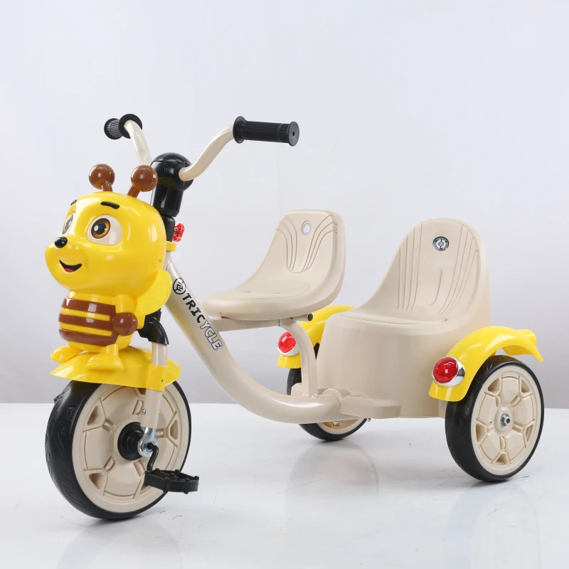 Baby Children's Cartoon Two Seater 3 Wheel Tricycle for 2 Years