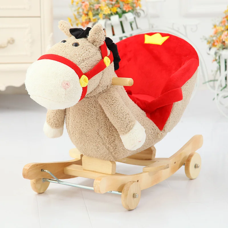 Baby Custom Cuddly Design Ride Stuffed Animal Plush Toys Baby Rocking Chair